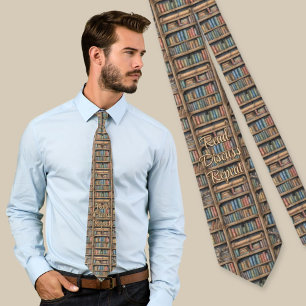 Fairytale Bookshelf Pattern Tie