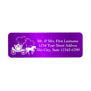 Fairytale Carriage and Hearts Purple
