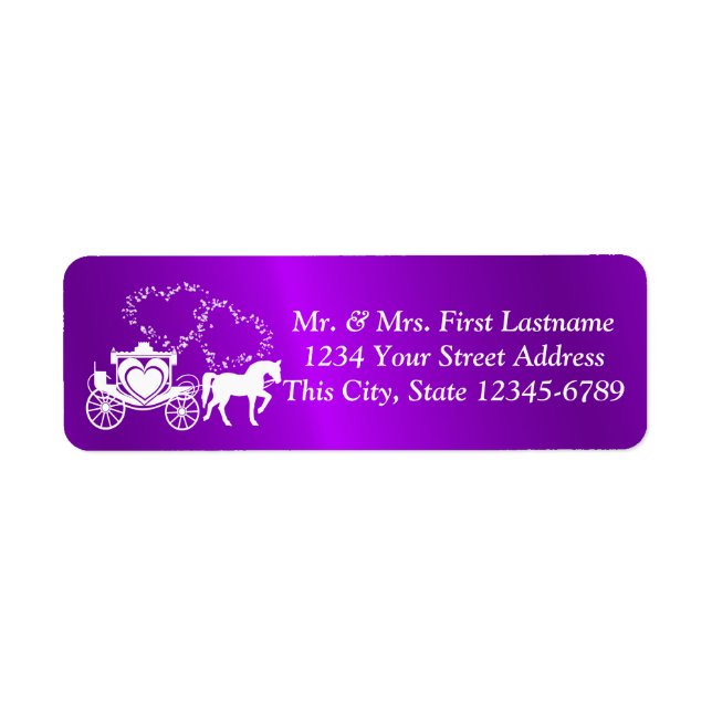 Fairytale Carriage and Hearts Purple (Devant)