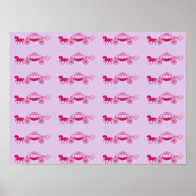 Fairytale Carriage ~ Gift Wrapping Paper 16x12 Poster (Front)