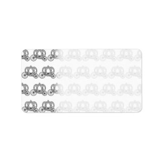 Fairytale Carriage Pattern. Label