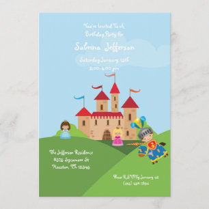 Fairytale Castle  5x7 Birthday Party Invitation