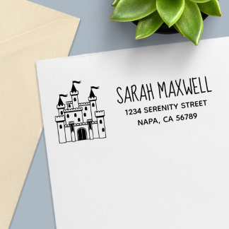Fairytale Castle Custom Return Address Self-inking Stamp