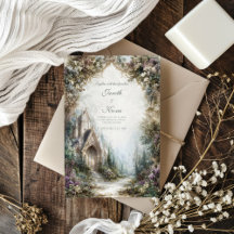 Fairytale Castle Floral Arch Misty Forest Wedding