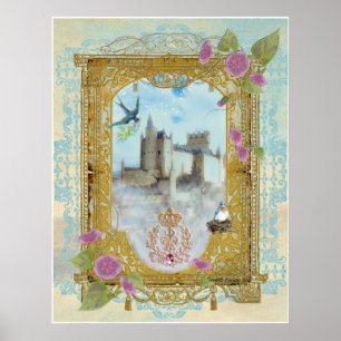 Fairytale Castle In The Mists, Paulette Kinney ... Poster