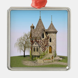 Fairytale Castle Perfect Birthday and Fantasy Gift Metal Ornament