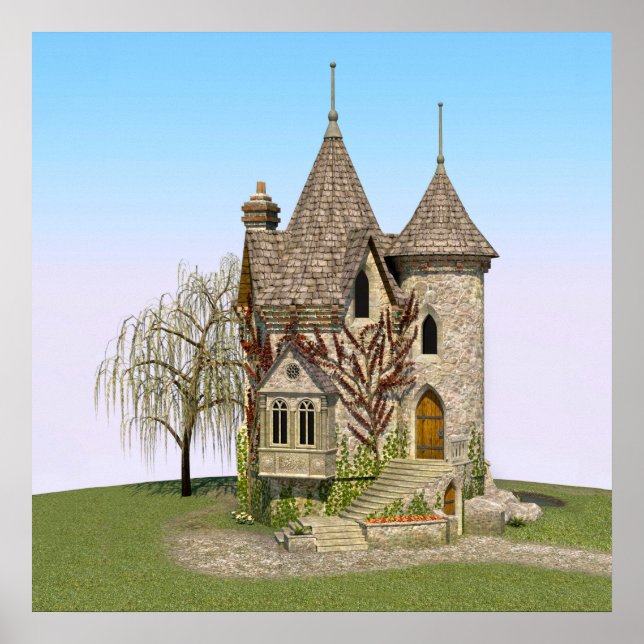 Fairytale Castle Perfect Birthday and Fantasy Gift Poster (Front)