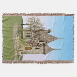 Fairytale Castle Perfect Birthday and Fantasy Gift Throw Blanket