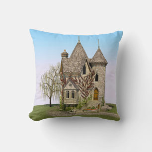 Fairytale Castle Perfect Birthday and Fantasy Gift Throw Pillow