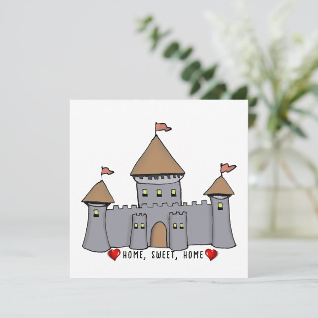 Fairytale Castle Sketch Invitation (Standing Front)
