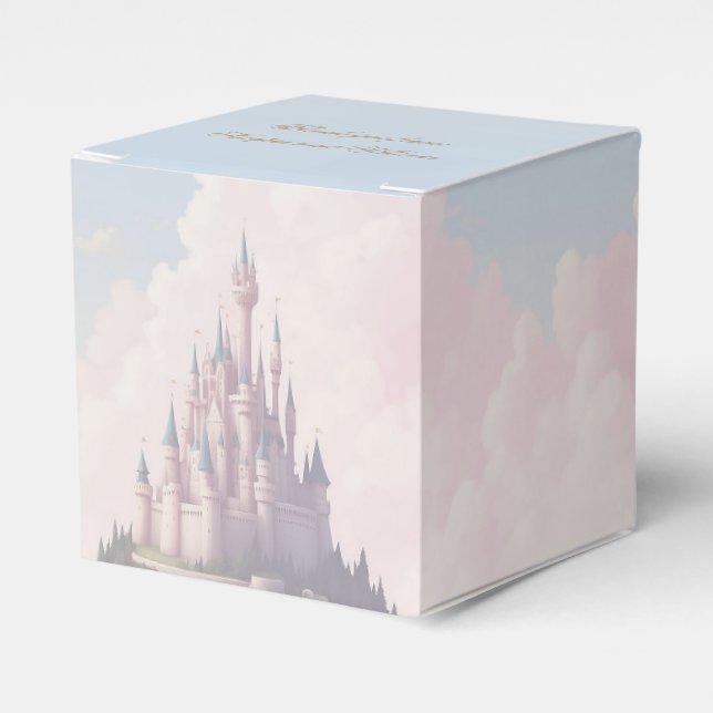 Fairytale castle wedding favor box (Front Side)