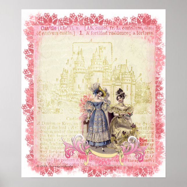 Fairytale Castle Whimsical & Elegant Print (Front)