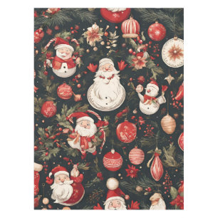fairytale Christmas decorations, leaves, flowers Tablecloth