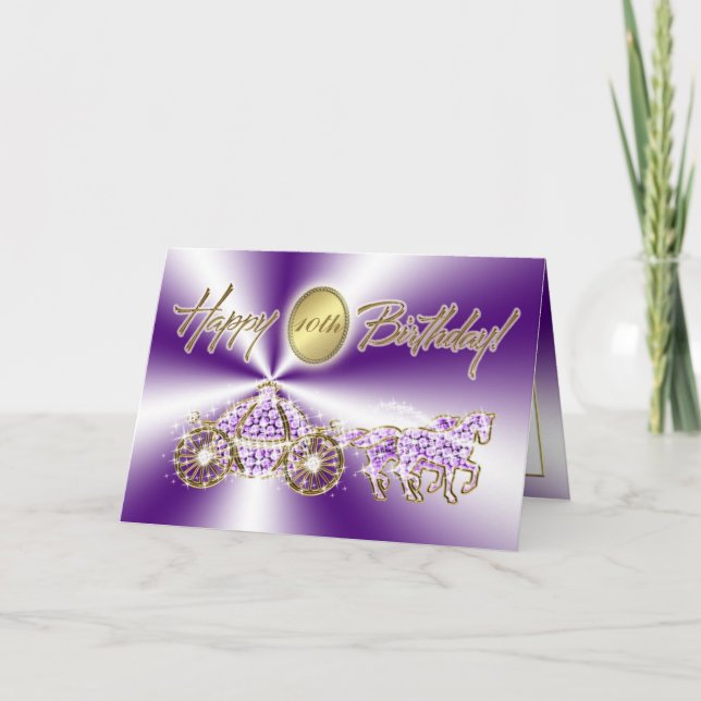 Fairytale Coach Children's Birthday Card (Front)