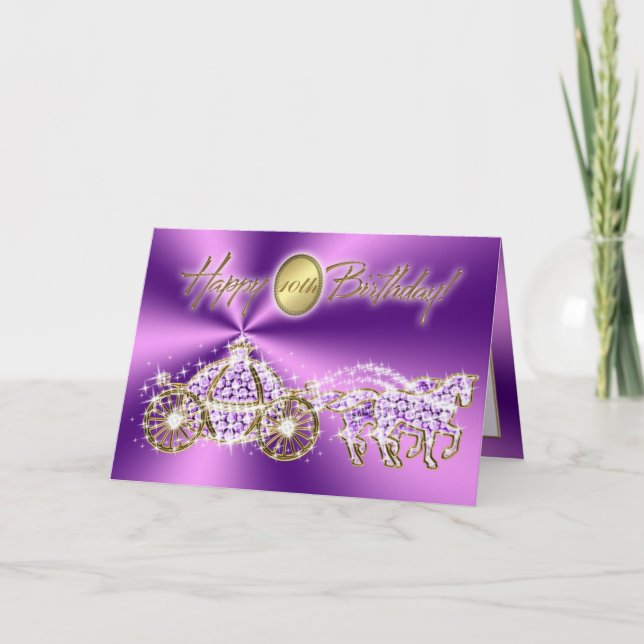 Fairytale Coach Children's Birthday Card (Front)