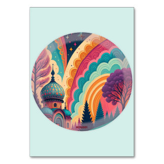 Fairytale Dome on Mint Table Card – Customizable