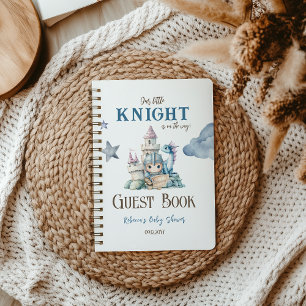 Fairytale Dreamy Dragon Knight Baby Shower Guest Notebook