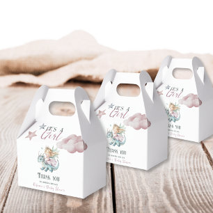 Fairytale Dreamy Dragon Pink Princess Baby Shower  Favor Box