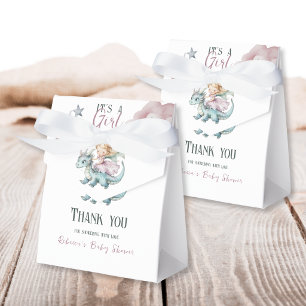 Fairytale Dreamy Pink Princess Dragon Baby Shower  Favor Box