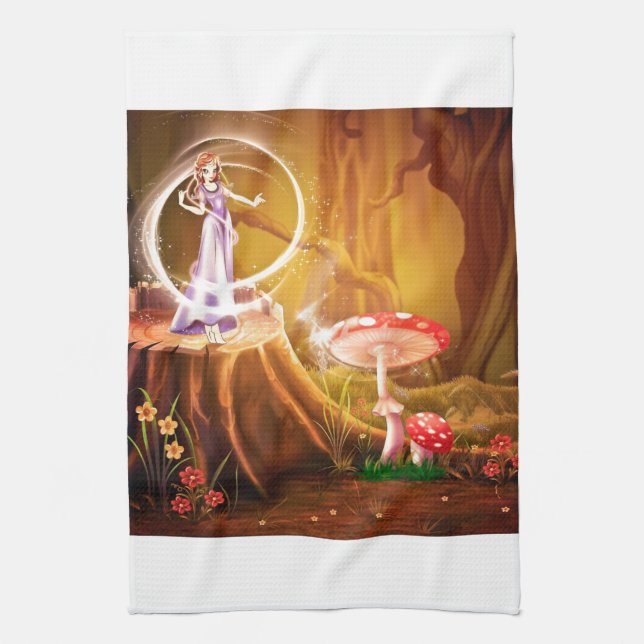 Fairytale Fantasy Destiny Whimsical Dreams Kitchen Towel (Vertical)