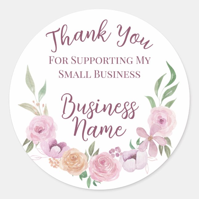 Fairytale Floral Small Business Stickers (Front)
