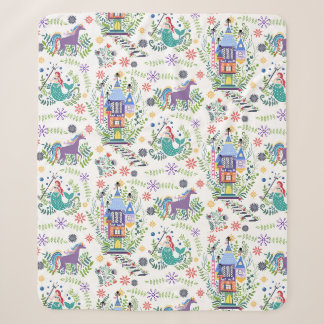 Fairytale Folk Art Throw Sherpa Blanket
