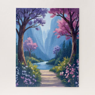 Fairytale Forest   Magical Floral Nature Landscape Jigsaw Puzzle