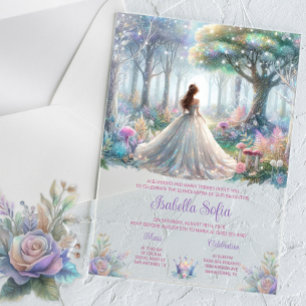 Fairytale Forest Quinceañera Acrylic Invitations