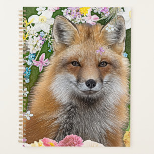 Fairytale Fox in Field of Flowers Planner