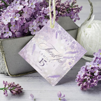 Fairytale Garden Border Lavender ID1030 Favour Tags