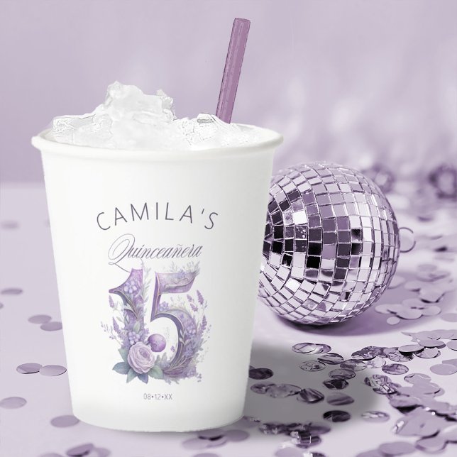 Fairytale Garden Fifteen Quinceanera ID1030 Paper Cups (Creator Uploaded)