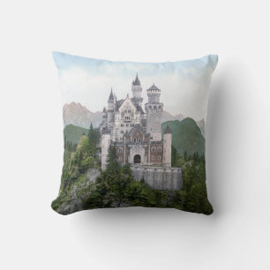 Fairytale German Castle Throw Pillow