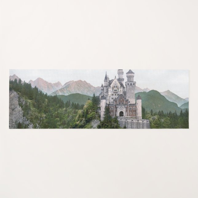 Fairytale German Castle Yoga Mat (Front (Horizontal))