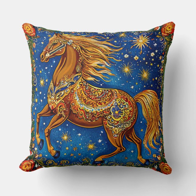 Fairytale Horse Throw Pillow (Front)