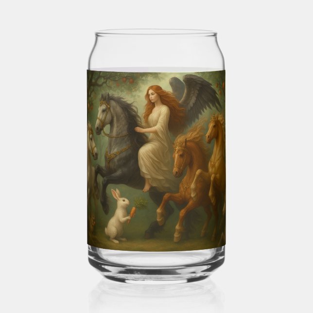 Fairytale Horses and Angel Drinkware Set (Recto)