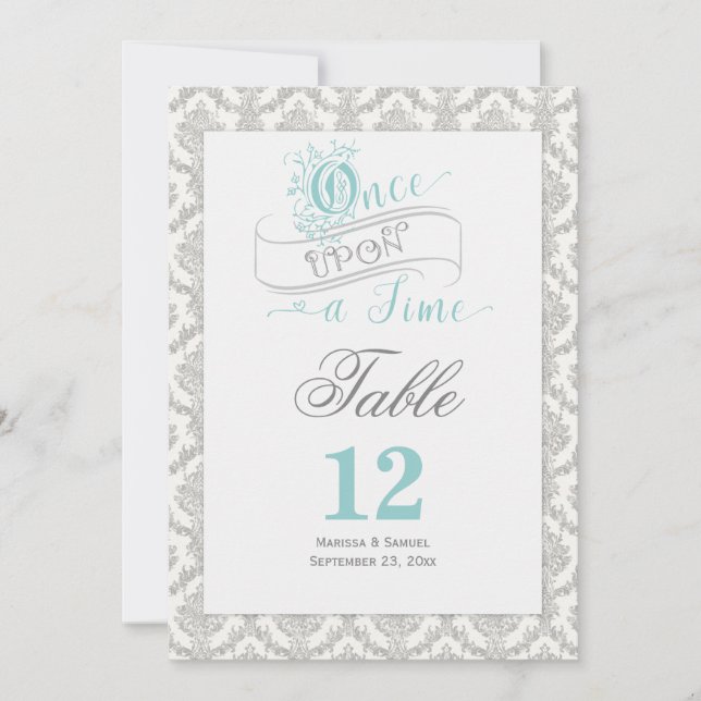 Fairytale Il était une fois la carte de table rect (Devant)