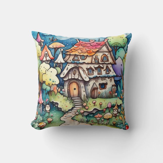 Fairytale in the fairyland  throw pillow (Front)