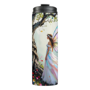 Fairytale Inspired Fairy and Whimsical Tree Thermal Tumbler