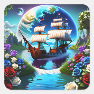 Fairytale is set in a world of enchantment, where  square sticker