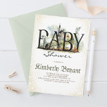 Fairytale Magic and Enchanted Story Baby Shower Invitation<br><div class="desc">Magic castle,  dragon and unicorn enchanted forest baby shower invitations</div>