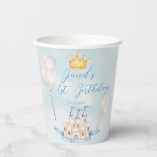  Fairytale magic Castle Crown party 1st Birthday Paper Cups