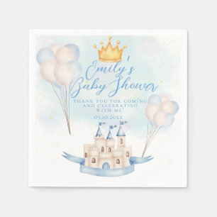  Fairytale magic Castle Crown party Baby Shower Napkin