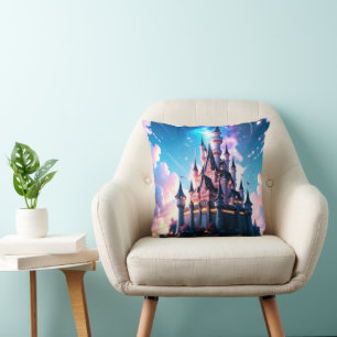 Fairytale Magic Castle Happily Ever After Throw Pillow