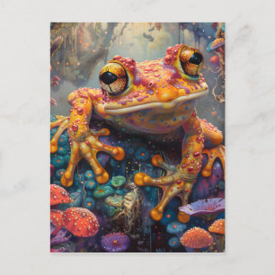 Fairytale magic frog postcard