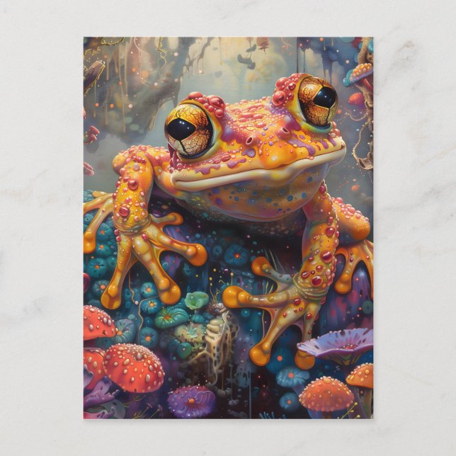 Fairytale magic frog postcard (Front)