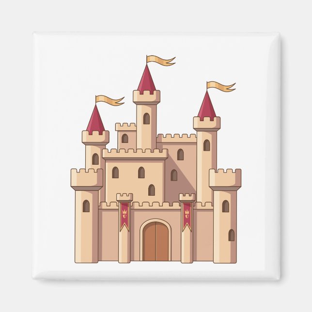 Fairytale Medieval Royal Princess Castle Magnet (Front)