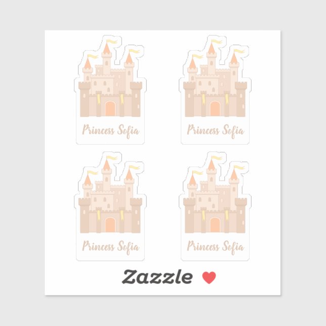 Fairytale Medieval Royal Princess Castle Set of 4 (Sheet)