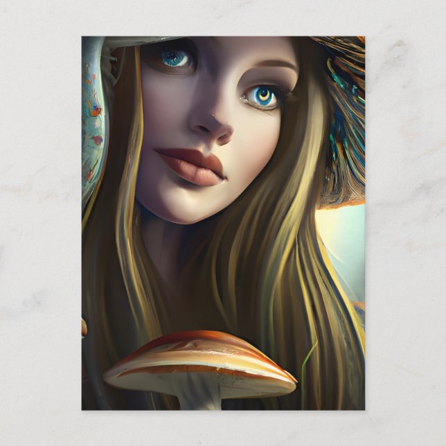 Fairytale Mushroom Fairy Postcard (Front)