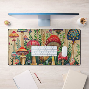 Fairytale Mushrooms Desk Mat