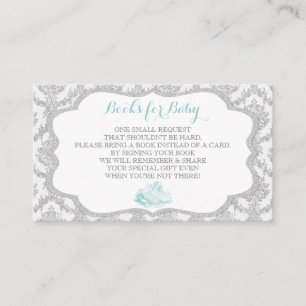 Fairytale Once Upon a Time Book Request Grey Mint Enclosure Card
